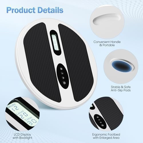 EMS TENS Foot Massager Pain Relief Circulation Booster 12 Modes 20 Intensities