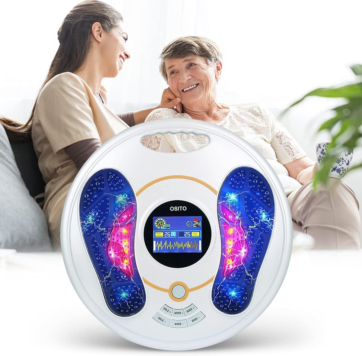 EMS & TENS Foot Circulation Machine, 99 Levels, Pain Relief