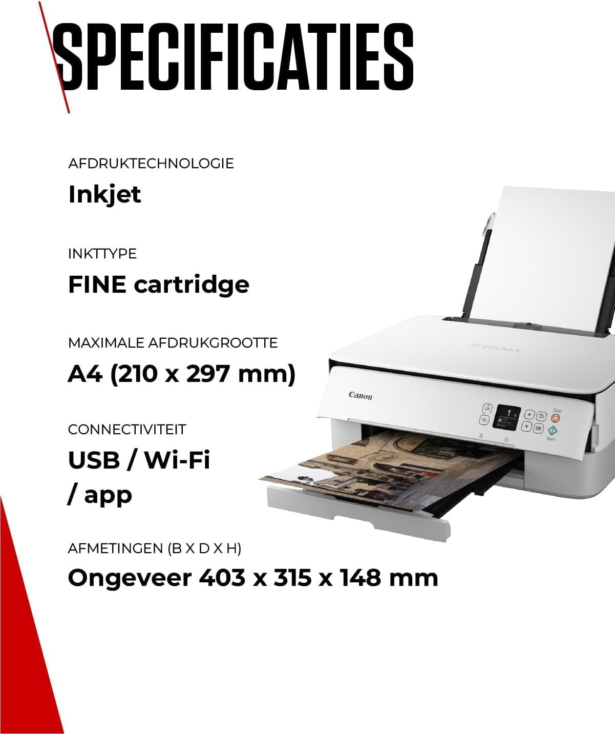Wireless Colour All-in-One Inkjet Printer Auto-Duplex Borderless White