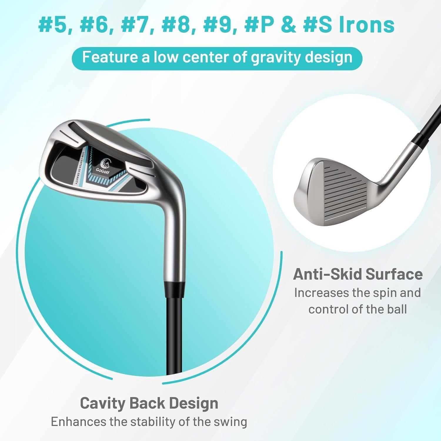 Right Hand Golf Club Set 12pc 460cc Driver Fairway Hybrid Irons Stand Bag