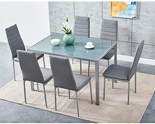 Round Glass Dining Table 90cm Black Tempered Metal Legs Modern