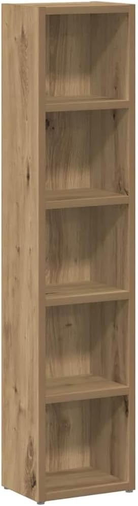 2 Pack CD Storage Cabinets Media Shelf Bookcase Display Unit Oak 80 CD