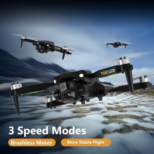 Toladrone TD12LCD 1080P Drone w/ LCD Remote, Brushless Motor, Foldable