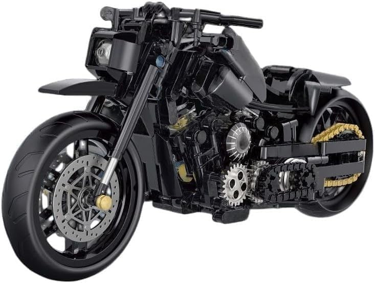 586-Piece Motorcycle Building Kit, Realistic Model Toy for Kids & Adults