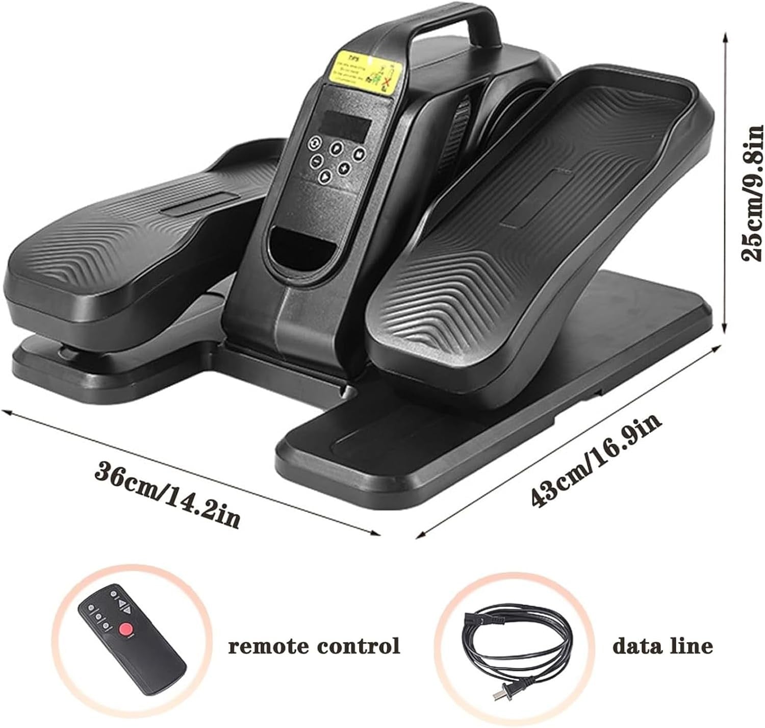 Under Desk Elliptical Machine Electric Quiet Pedal Exerciser 12 Speed