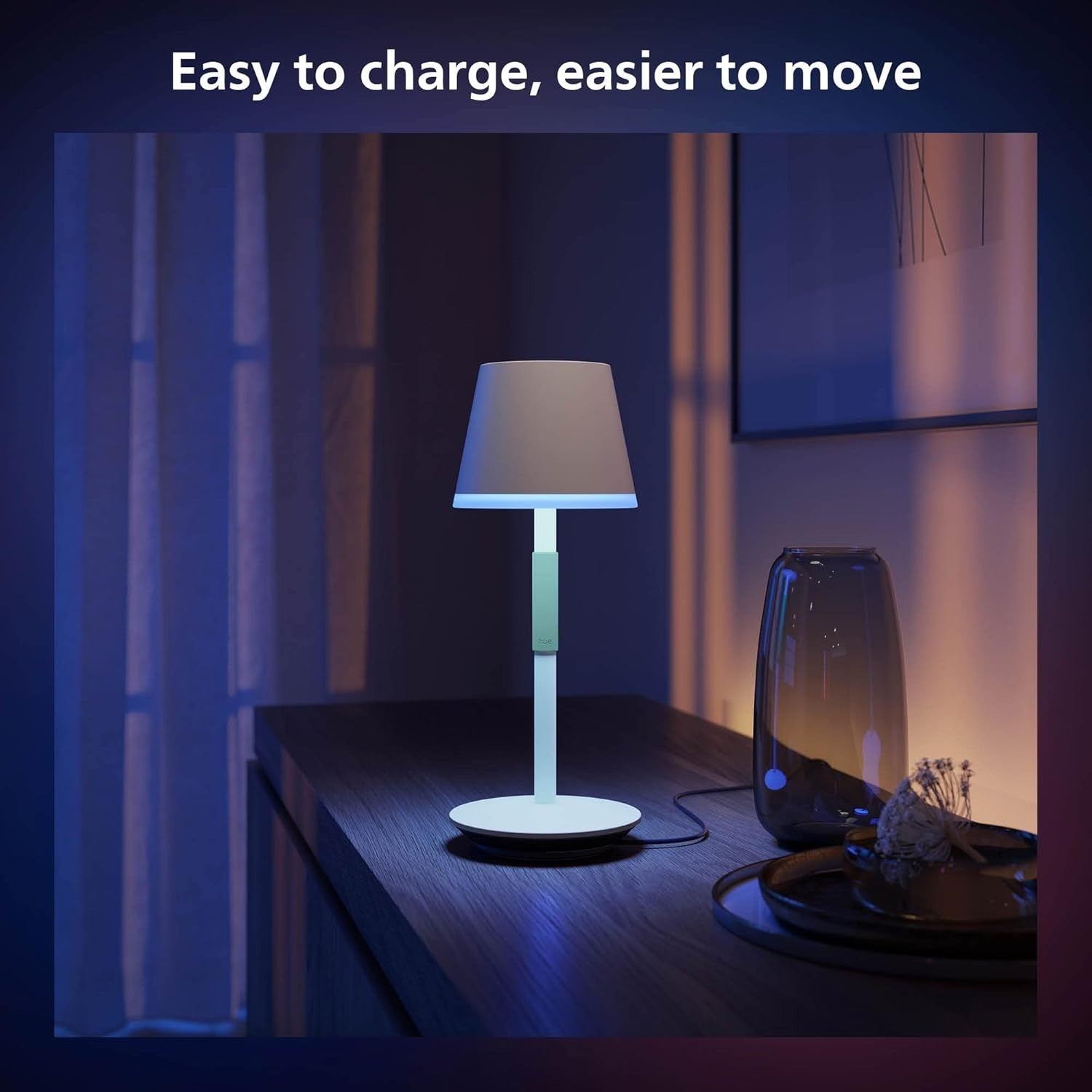 Smart Portable Table Lamp LED Bluetooth White Color Ambiance