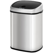48L Sensor Kitchen Bin Touchless Stainless Steel Silver
