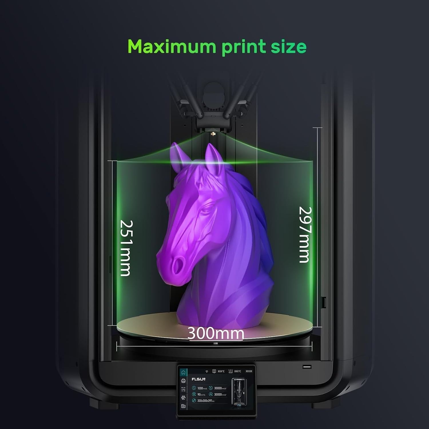 Ultra Fast Delta 3D Printer 1000mm/s Large Build Quiet Auto Level