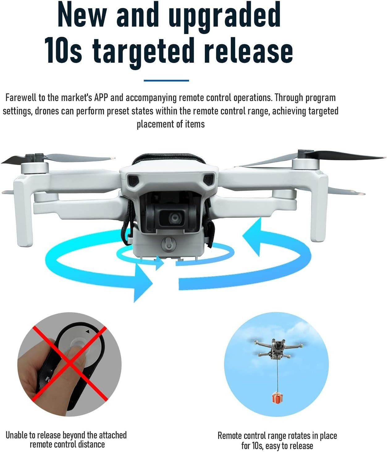 Drone Airdrop Payload System for Mini 4 Pro/3 Pro – Lightweight Quick Release