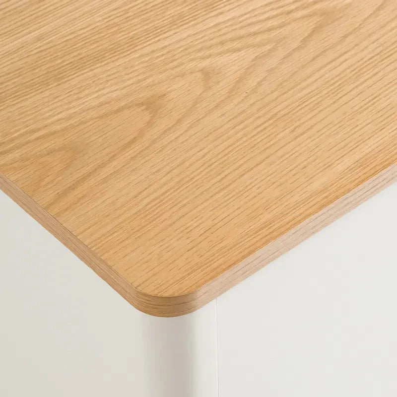 Modern 2 Door Sideboard Cabinet Oak Top | White Storage Unit for Hallway