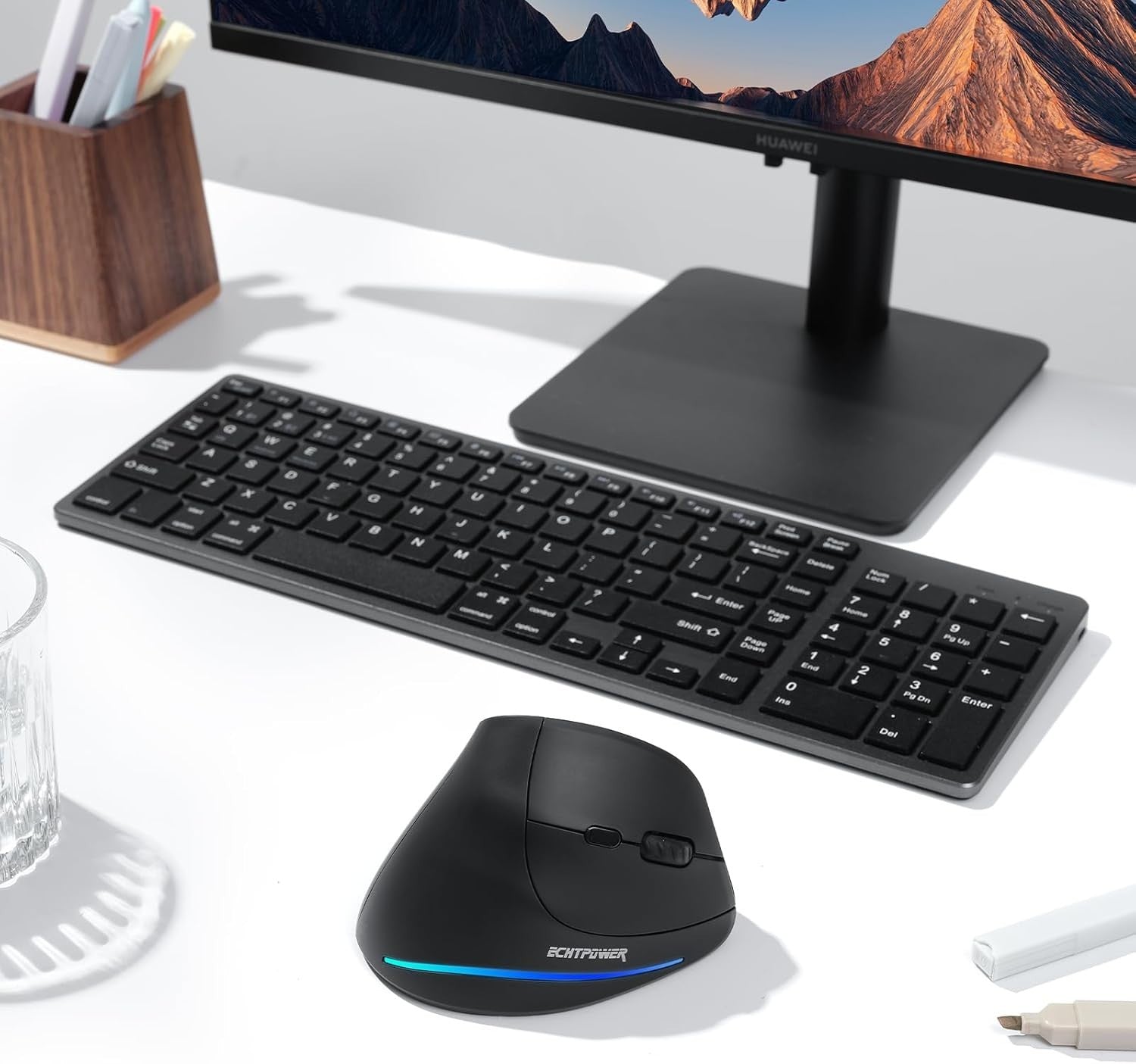 Vertical Ergonomic Wireless Mouse Rechargeable 4800 DPI 6 Button