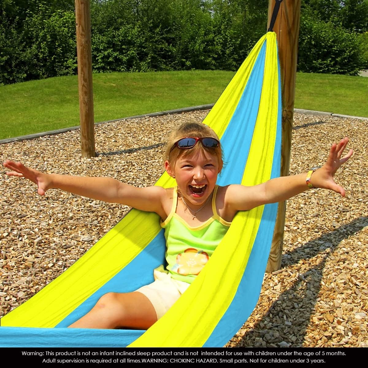 Kids Camping Hammock with Straps | Lightweight Portable Indoor Outdoor Swing
