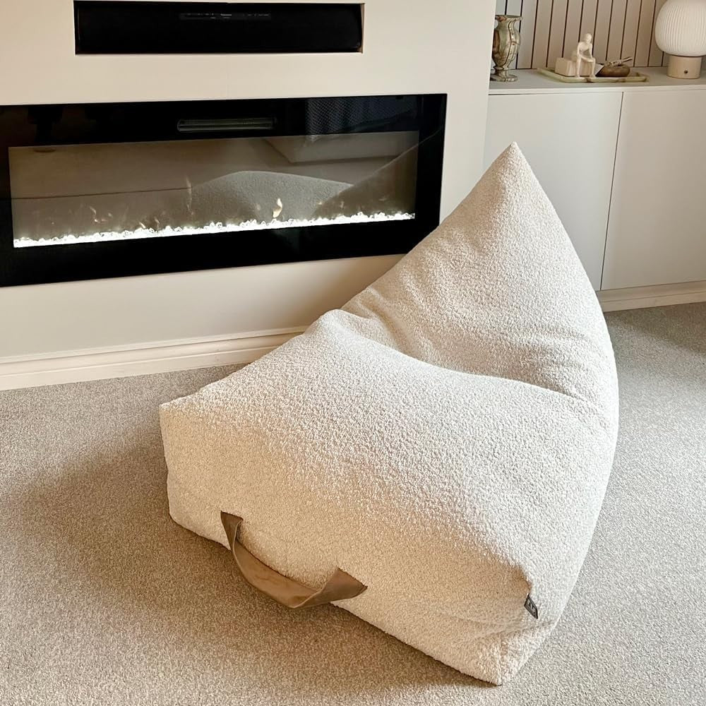 Bean Bag Chair with Footstool – Soft, Washable Lounger for Home & Office Ask