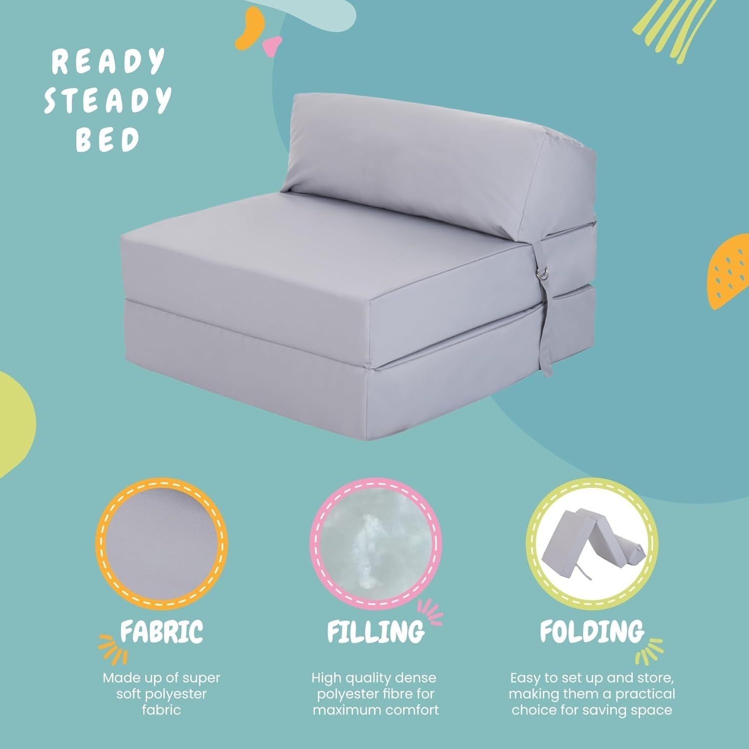 Foldable Z Bed Sofa Chair | Lightweight Single Mattress | Space-Saving Design