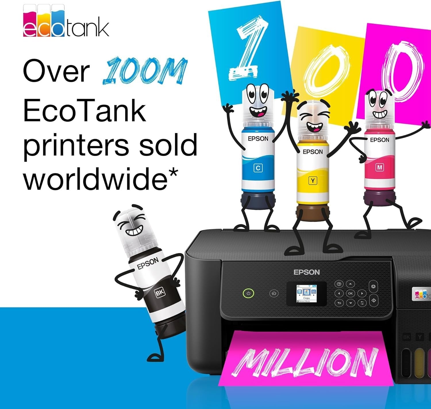 EcoTank ET-18100 A3 Colour Inkjet Photo Printer White | Wireless Durable