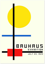 Bauhaus Abstract Poster Yellow Red Blue A5 21x14.8cm