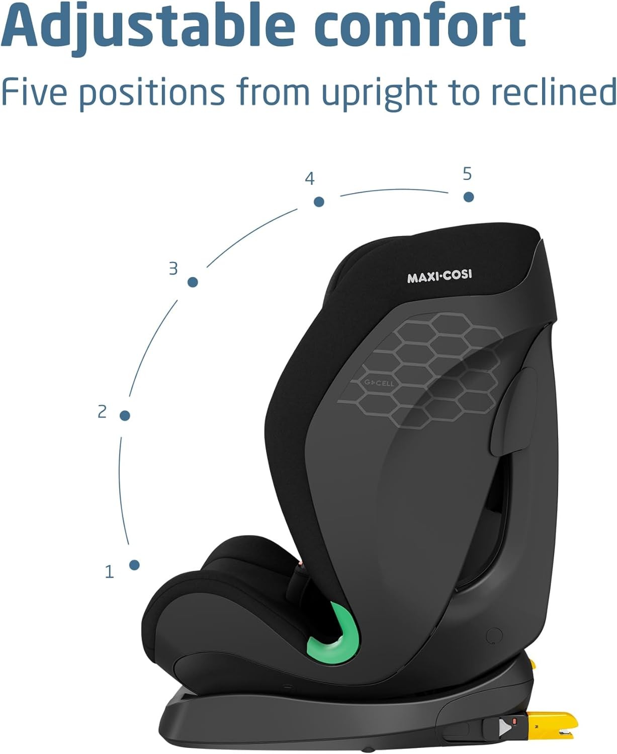 ISOFIX i-Size Child Car Seat 15m–12Y 76–150cm Recline Breathable Black