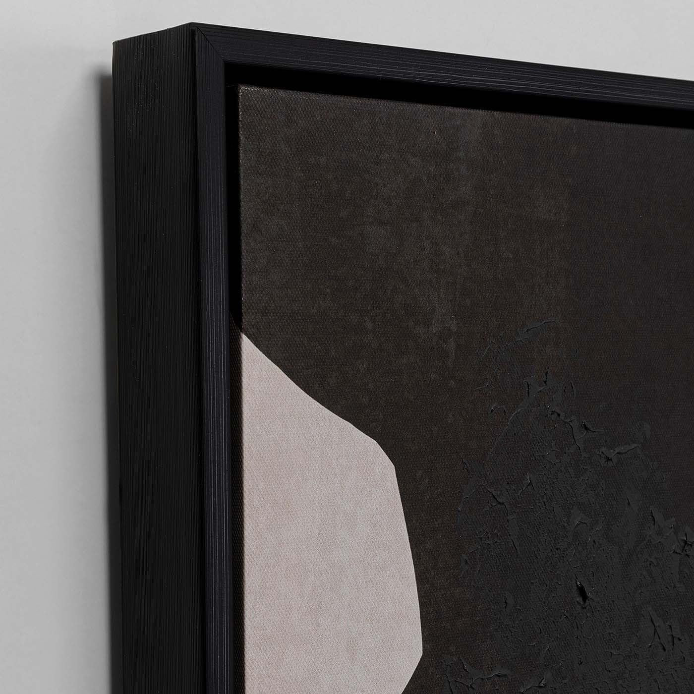 Large Nude Lady Abstract Canvas Wall Art Black Beige 70x110cm