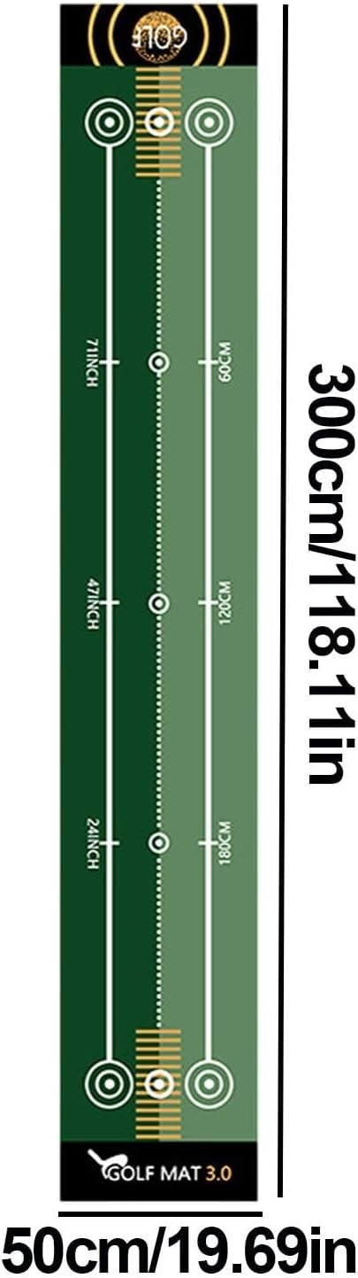 Golf Putting Mat 32” Indoor Practice Training Green with Alignment Lines
