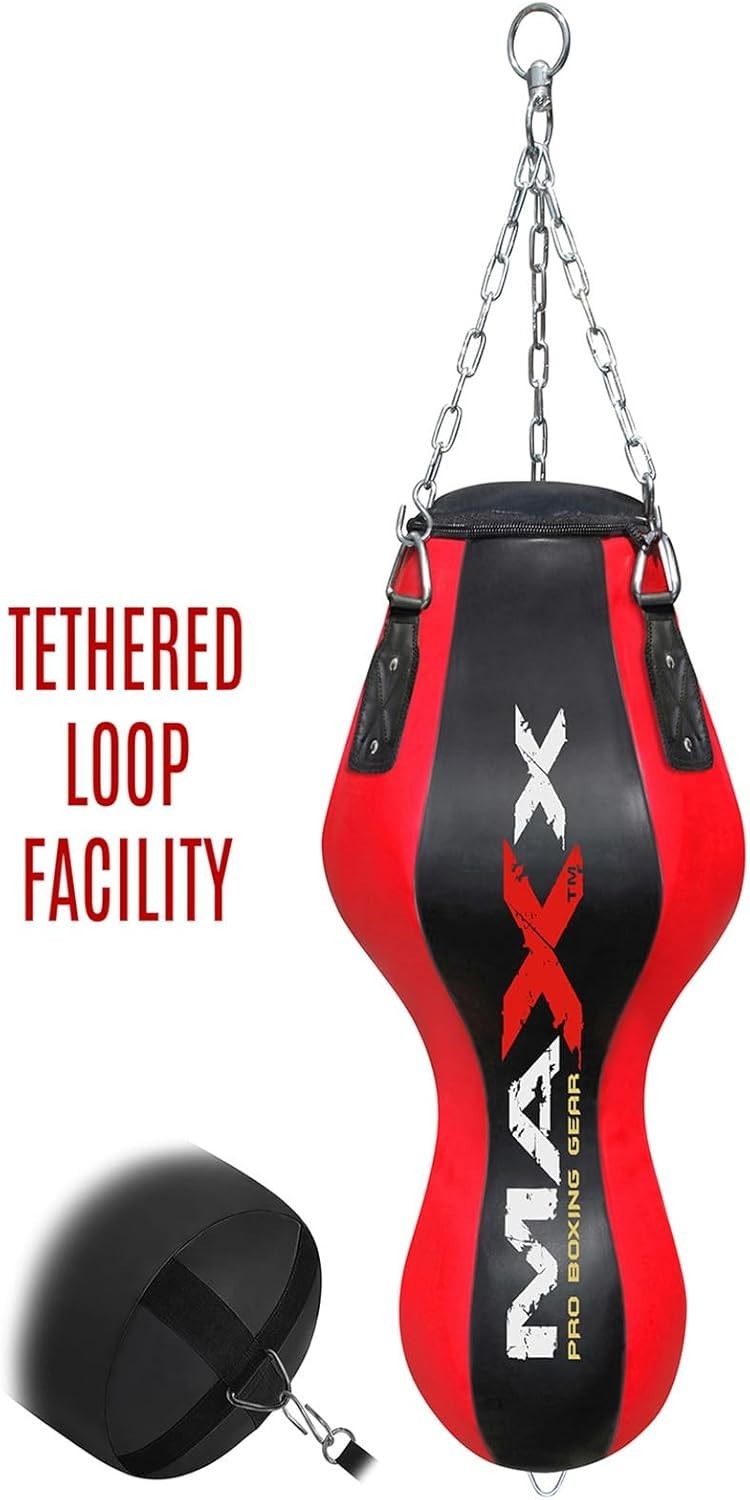 4FT Angle Heavy Filled Punching Bag Uppercut Boxing Training