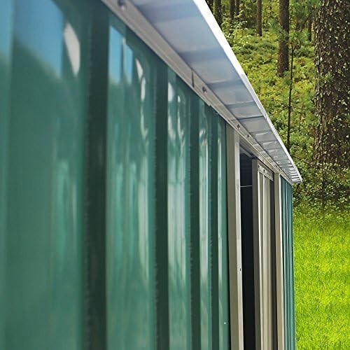 Metal Garden Storage Shed 6x4ft Waterproof Outdoor Tool & Bike Shed Green