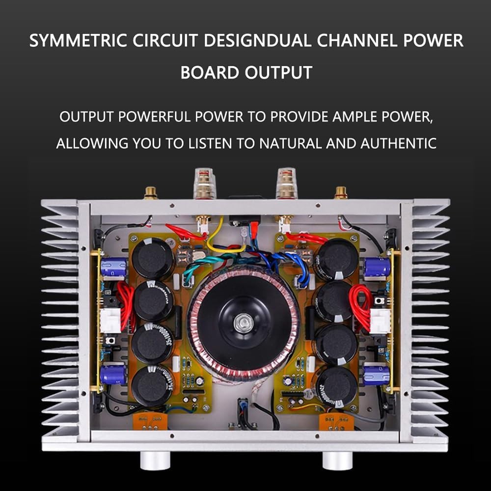 Class A Stereo Power Amplifier 20W x2 HiFi Home Audio Silver