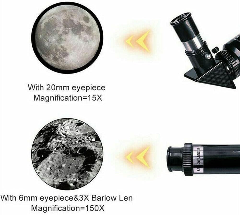 70mm Refractor Telescope 300mm for Kids & Beginners with Tripod & Phone Adapter