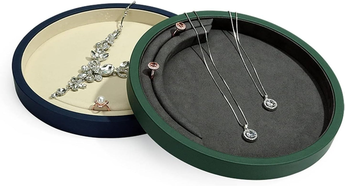Stackable Jewelry Tray Organizer Microfiber Ring Earring Storage Box