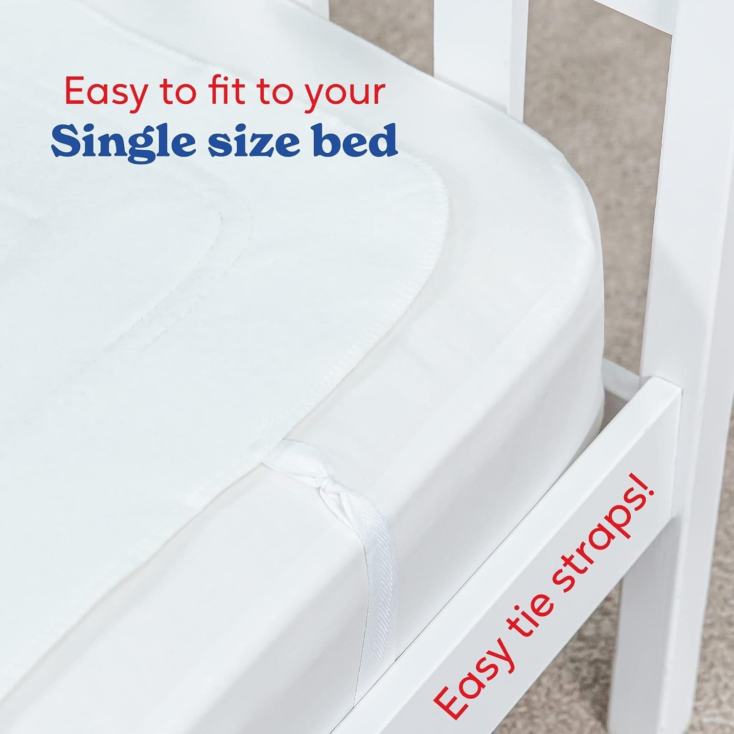 Electric Heated Underblanket Single 70x150cm Low Energy Washable Mattress