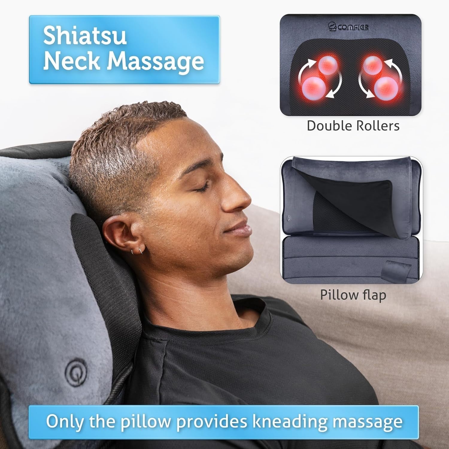 Heated Full Body Massage Mat 10 Motors Neck Back Relief Pain Pad Bed