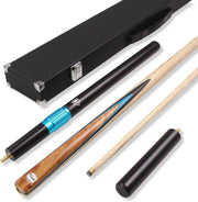 57" Ash Snooker Pool Cue Set 9.5mm Tip Extension Mini Butt Case