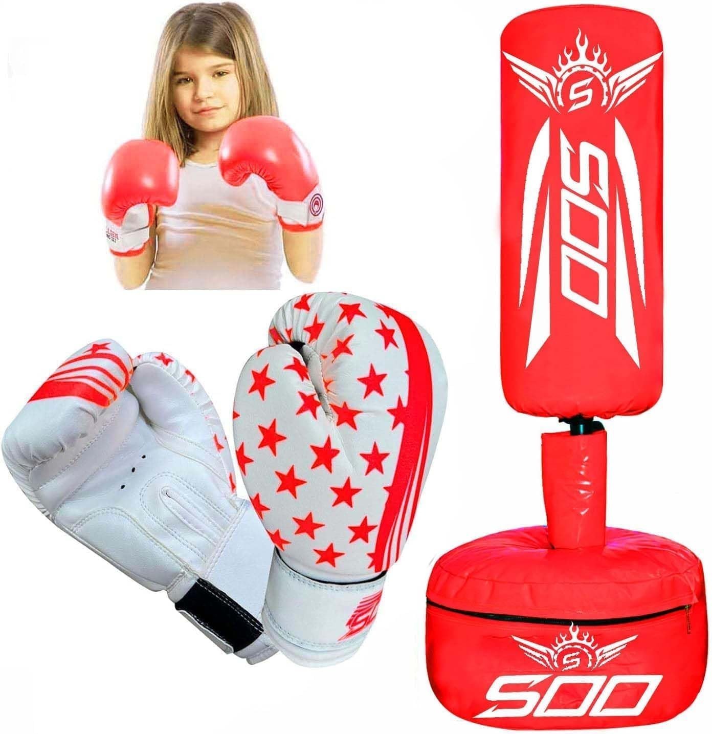 Kids Freestanding Boxing Punch Bag Junior MMA Kick Training Stand
