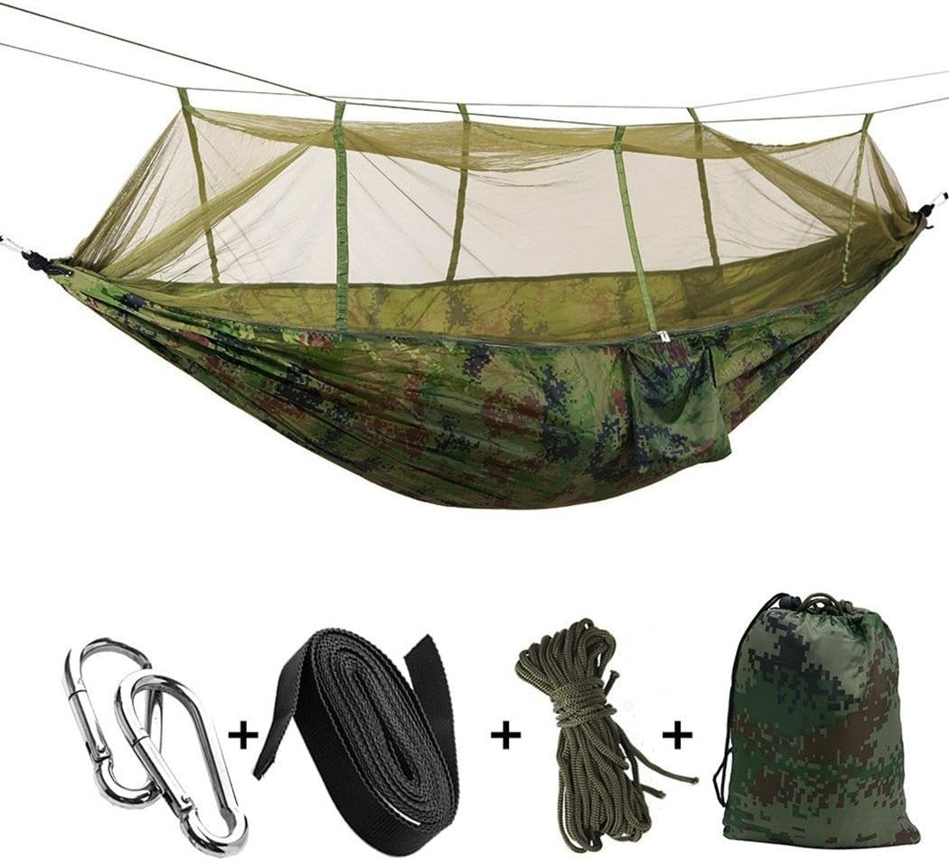 Camping Hammock with Mosquito Net 2 Person | 200kg Load | Portable & Lightweight