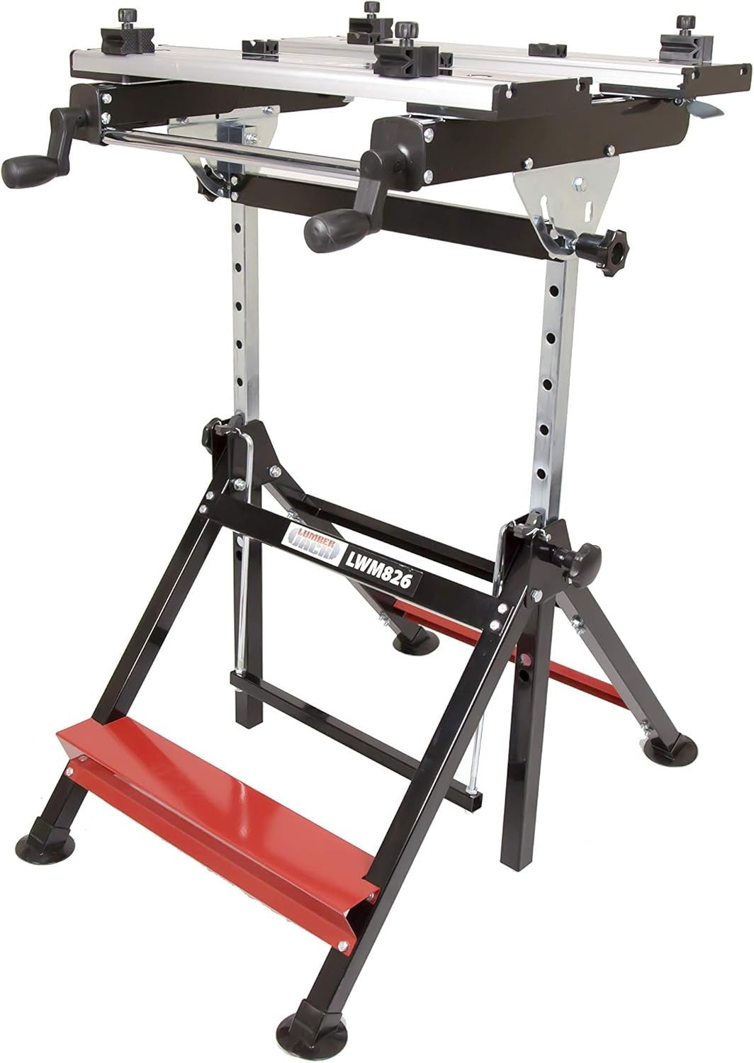 Foldable Steel Workbench Aluminium Surface 100kg Load Tilting Table Adjustable