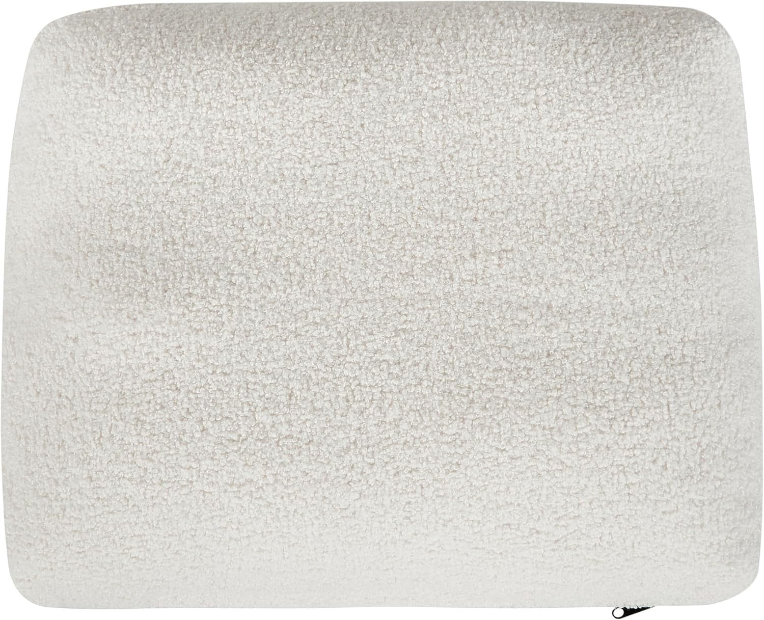 Boucle Chaise Lounge Sofa Left-Hand | Retro Style Off-White Compact Seat