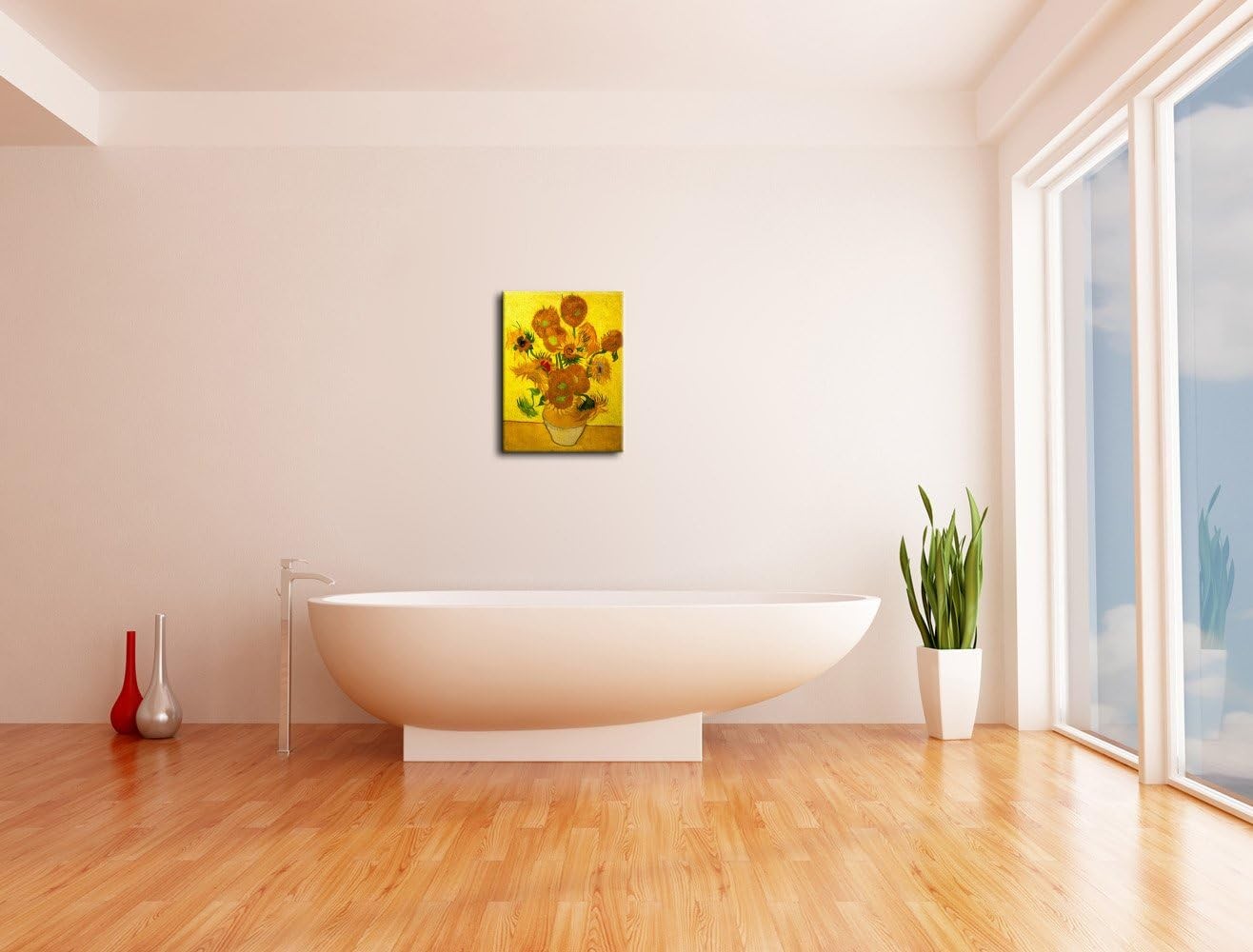 Van Gogh Sunflowers Canvas Wall Art 40x30cm Framed Print