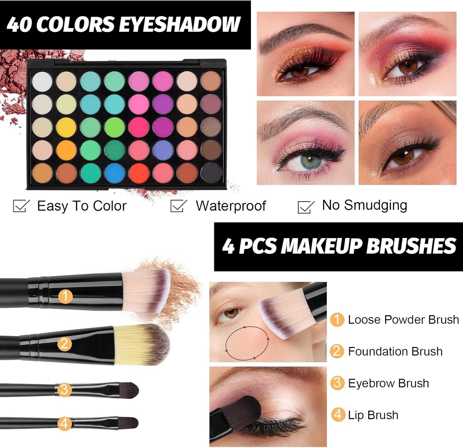 Professional All In One Makeup Kit 30pcs Palette Set with Bag