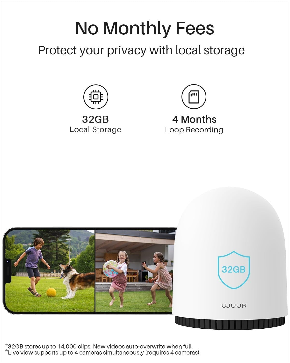 2 Camera Wireless Security System 2K Night Vision No Monthly Fee