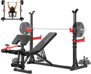 10 In 1 Adjustable Weight Bench Squat Rack Leg Press Home Gym