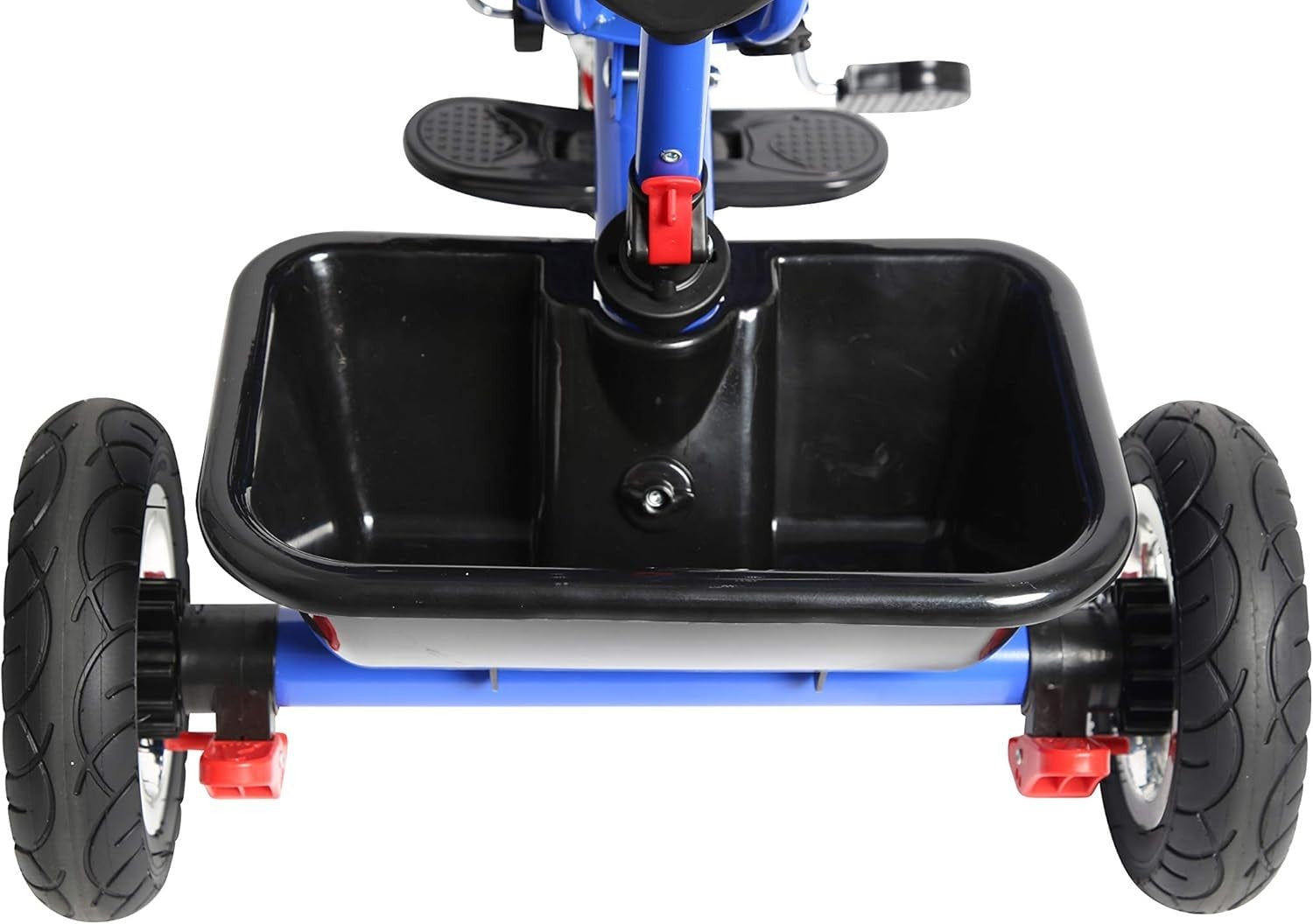 4 in 1 Kids Tricycle Rotating Seat Sun Canopy Parent Push Trike Blue