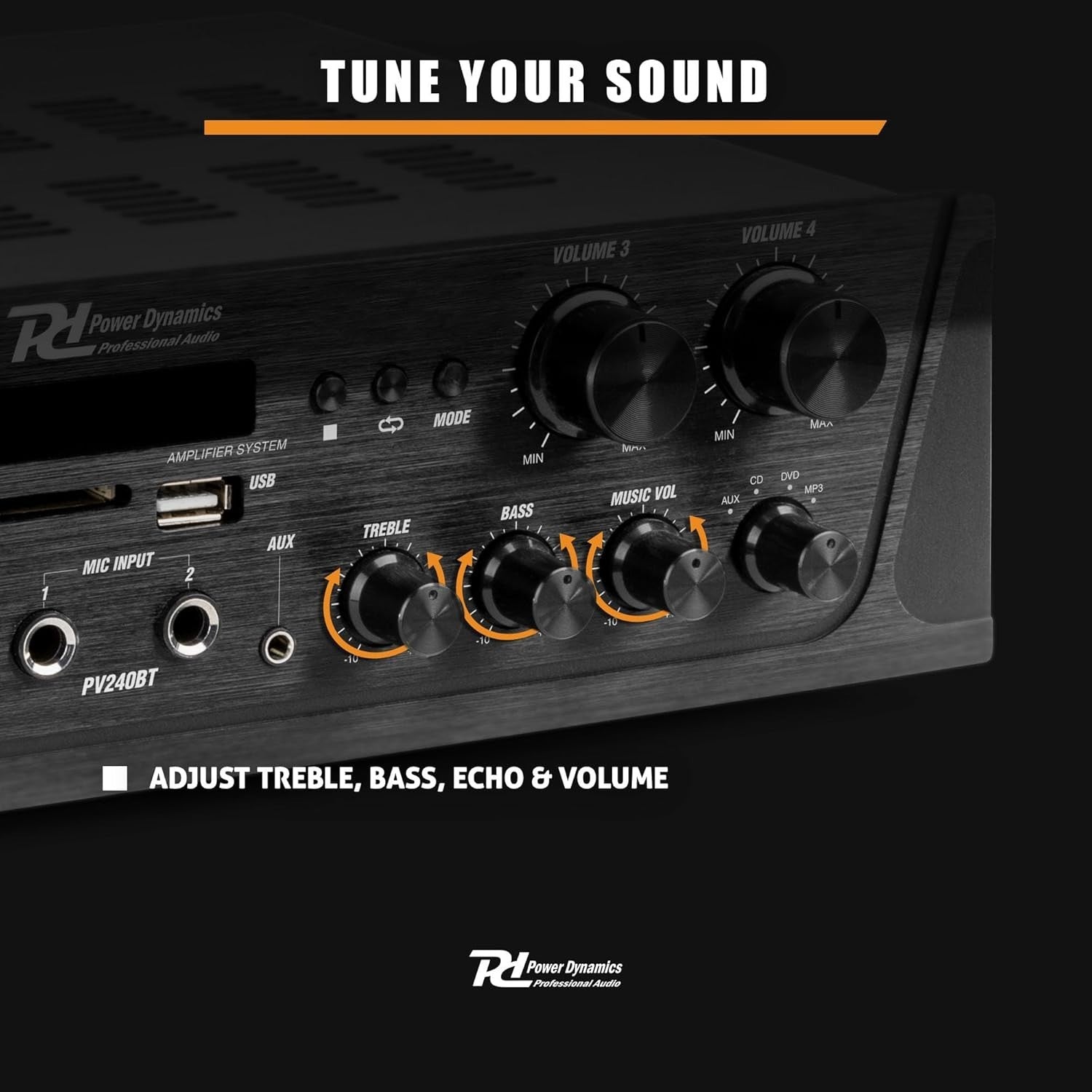 4-Zone HiFi Stereo Amplifier | Bluetooth 4.2 USB FM Optical AUX | 4x100W