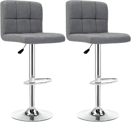 Velvet Bar Stools Set of 2 Orange Kitchen Counter Metal Legs