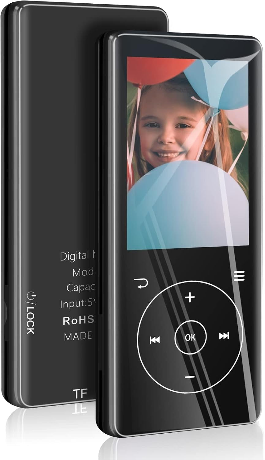 Bluetooth 5 Portable MP3 Player 64GB Music FM Radio Voice Recorder