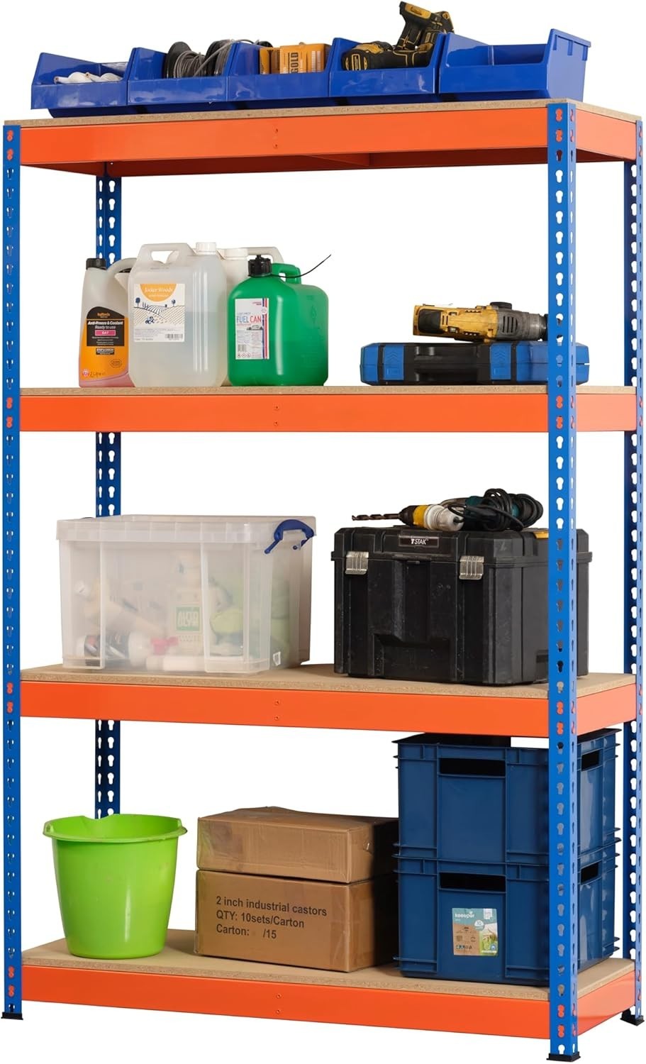 Heavy Duty 4-Tier Garage Shelf 400KG per Shelf 180x150x45cm Metal