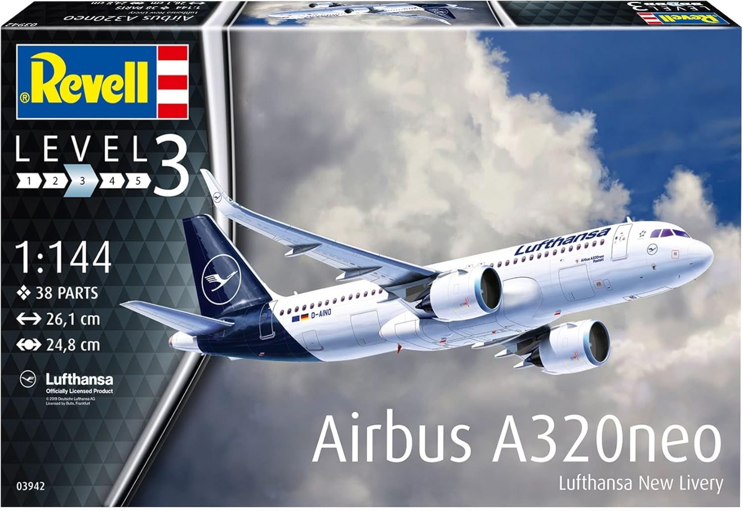 Airbus A320neo Model Kit 1:144 Scale Unpainted Plastic Advanced Assembly Set