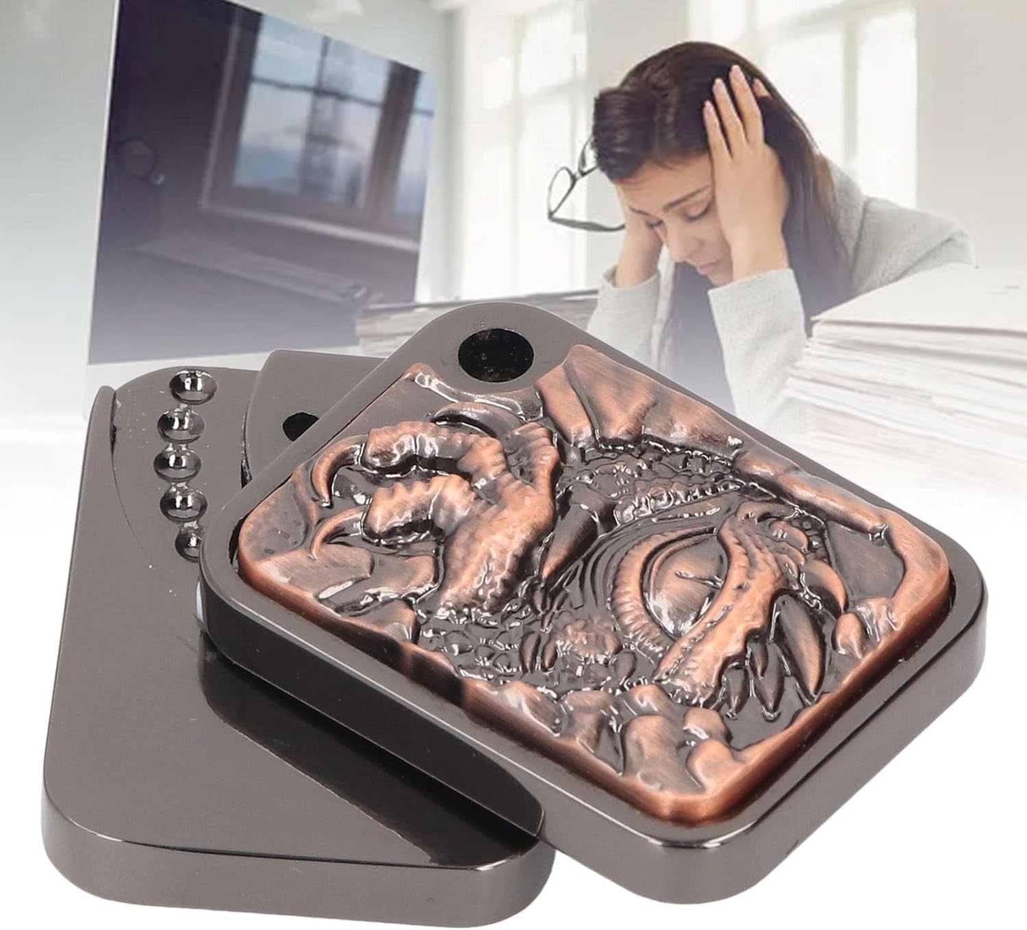 Dragon Magnetic Haptic Slider Stress Relief EDC Pocket Fidget Toy