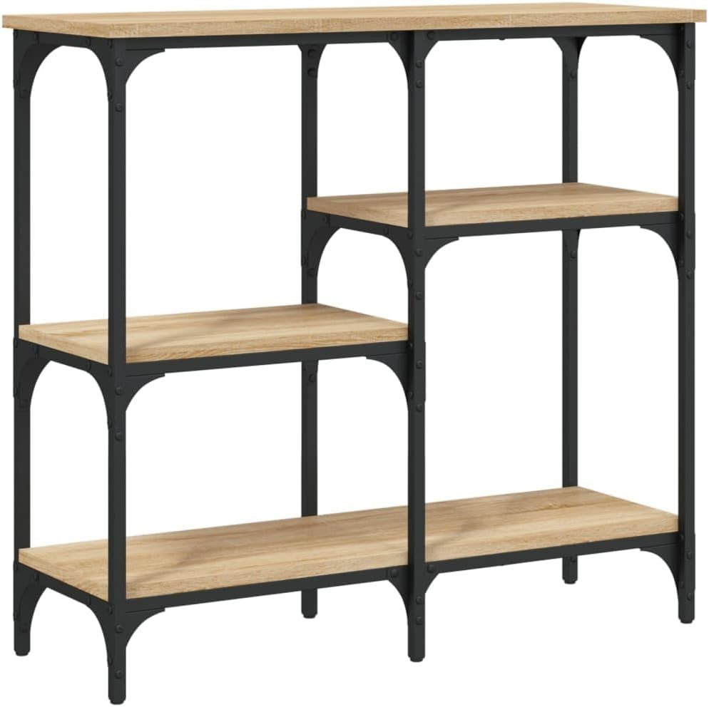 Slim Console Table with Shelves – Narrow Entryway Sofa Table 80x29x75cm