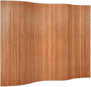 Brown Bamboo Room Divider 165x250cm Roll-Up Privacy Screen for Home Office