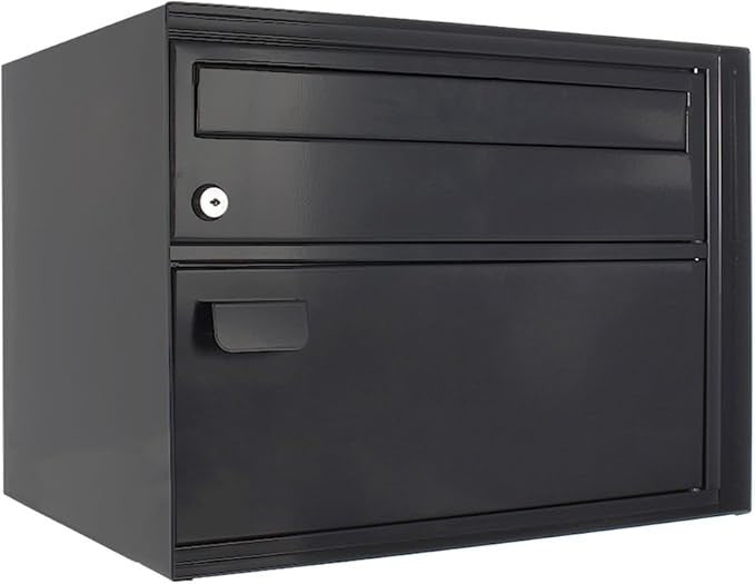Secure Wall-Mount Parcel Mailbox Steel Lockable Drop Box Weatherproof & Spacious