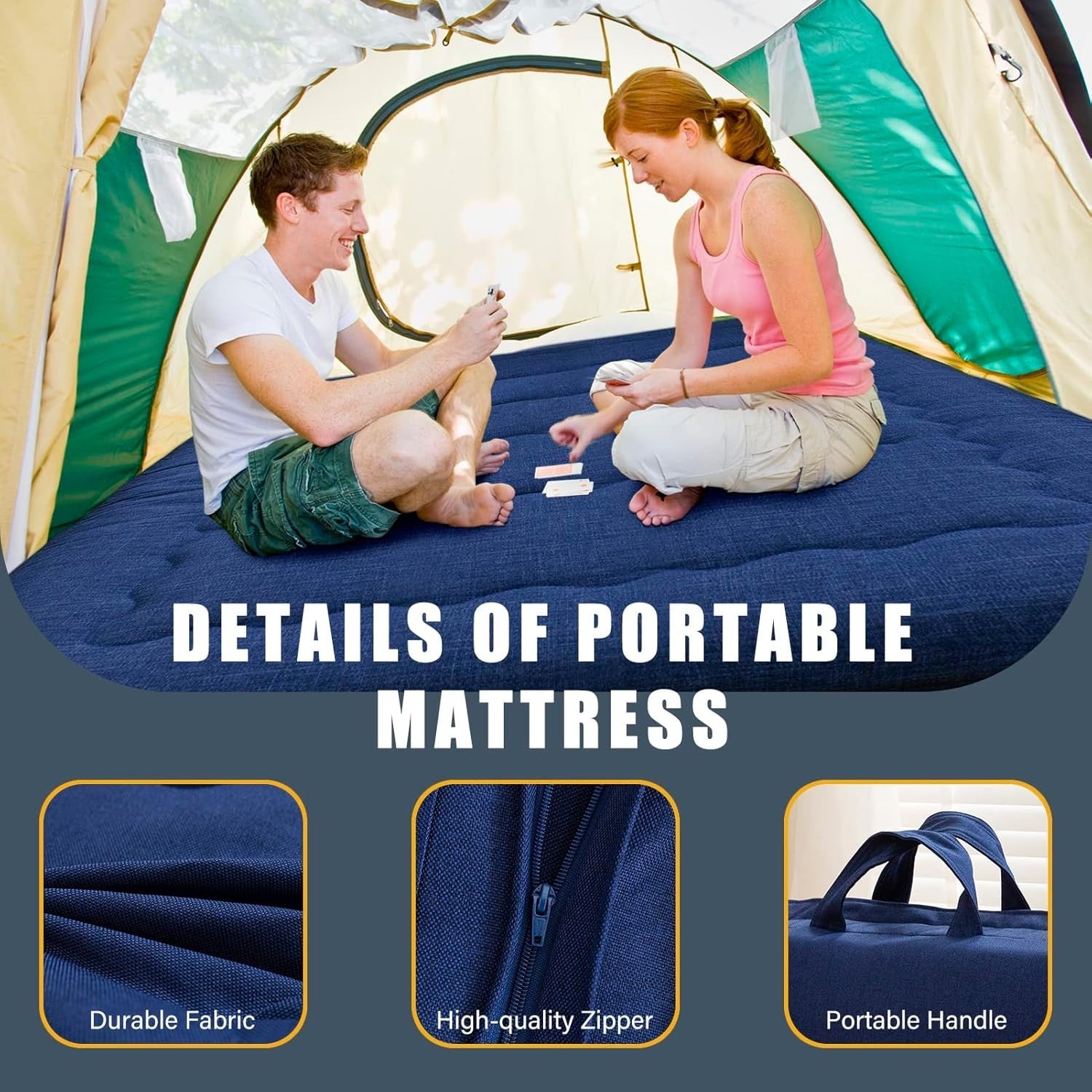Foldable Foam Futon Mattress Single Bed Hypoallergenic Portable Pad